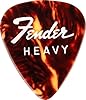Fender® Fine Electric Pick Tin Picks in Collector's Tin - Pack of 12 - Celluloid - 351 Shape - 3 Thicknesses - Tortoise Shell #4