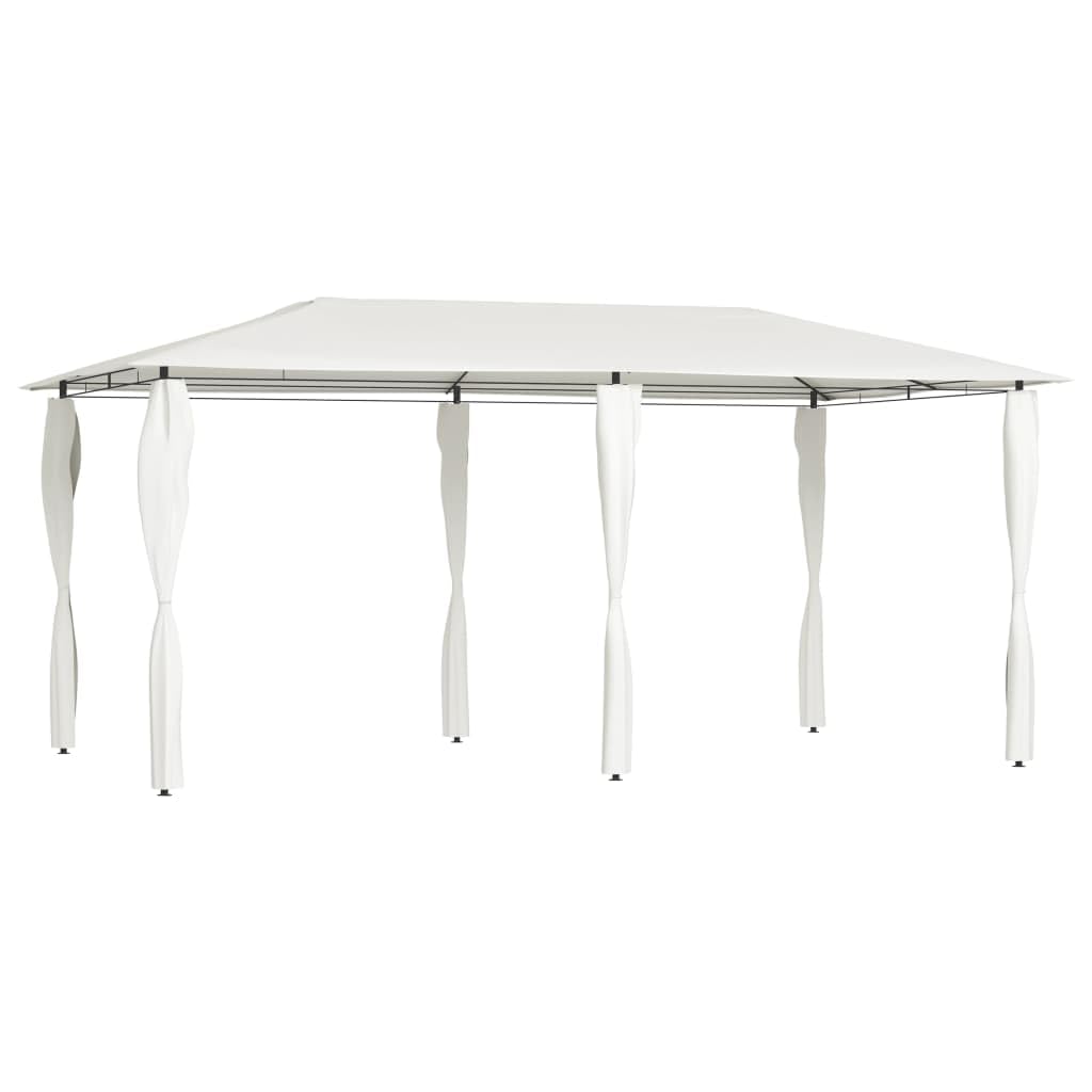 vidaXL Altana z pokryciem słupków 2,98x5,3x2,59 m, kremowa, 160 g/m²