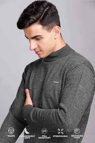 Image of GODFREY Woolen Full Sleeve Sweaters for Men Winter Wear - Turtle Neck Pullover for Men Stylish