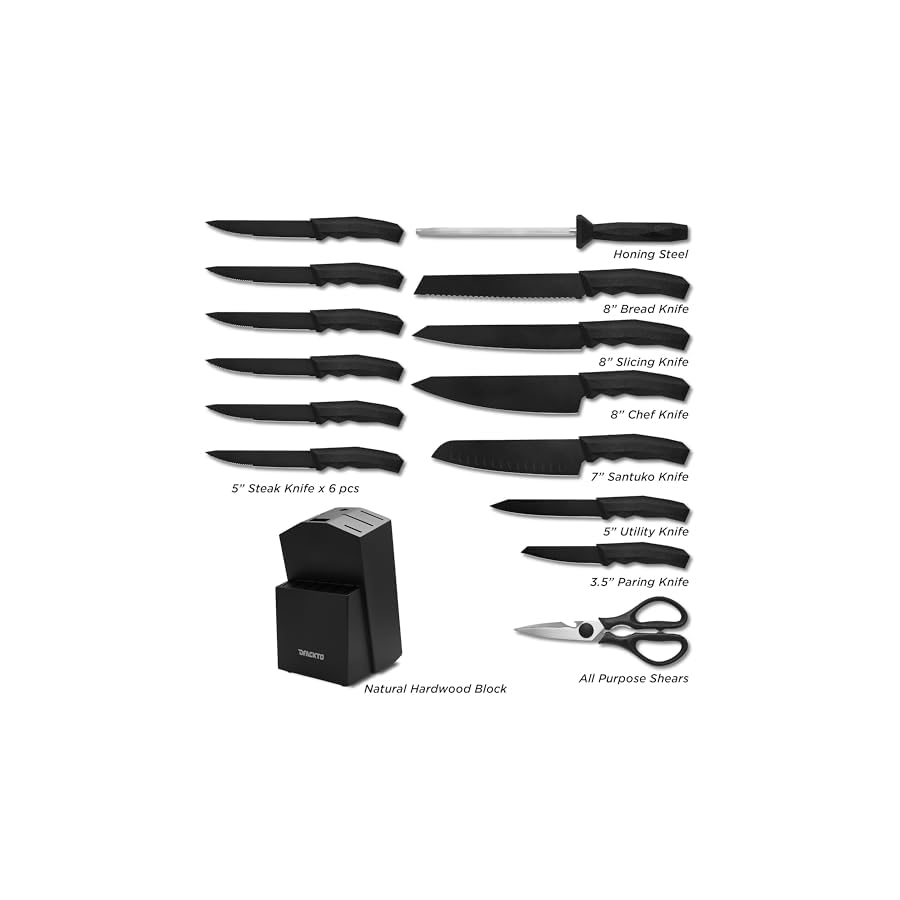 15-Piece-Knife-Sets-for-Kitchen-with-Block-Black-Knife-Sets-with-Block-Full-Tang-High-Carbon-Stainless-Steel-Blades-Heavy-Duty-Handles-Knife-Block-Set-Kitchen-Essentials-Chef-Knife-Set-by-DFACKTO 15 Piece Knife Sets for Kitchen with Block, Black Knife Sets with Block, Full-Tang High-Carbon Stainless-Steel Blades, Heavy Duty Handles, Knife Block Set, Kitchen Essentials Chef Knife Set by DFACKTO