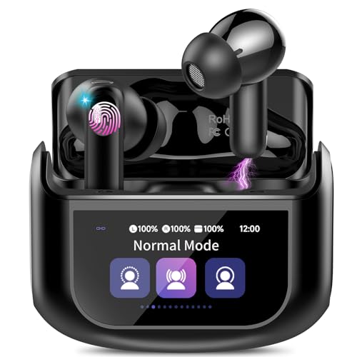 Thunelec Active Noise Cancelling Ear Buds 48H Wireless Earbuds,Black
