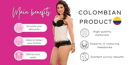 Faja de yeso Beauty colombiana, reductora, moldea y define abdomen y cintura. White2