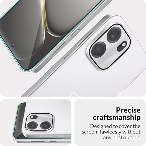 Image of FIRST MART Tempered Glass for Oneplus Nord CE 6 5G with Silver Camera Ring Guard & Installation Kit | HD Clear Edge-to-Edge Screen Protector, Scratch Resistant, Case-Friendly | Pack of 1
