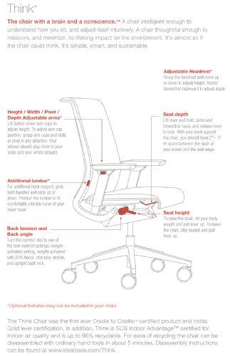 Image of Steelcase Think 3D Bluejay Mesh Fabric Chair