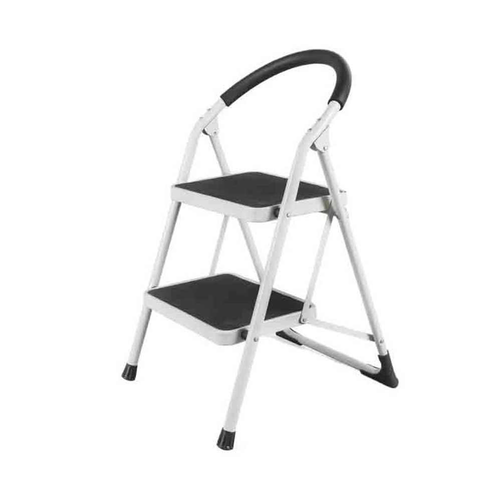 Ladder 2/3/4/5 Ladder Stool Thickened and Widened Family Household Indoor Multifunctional Folding(White,Small)