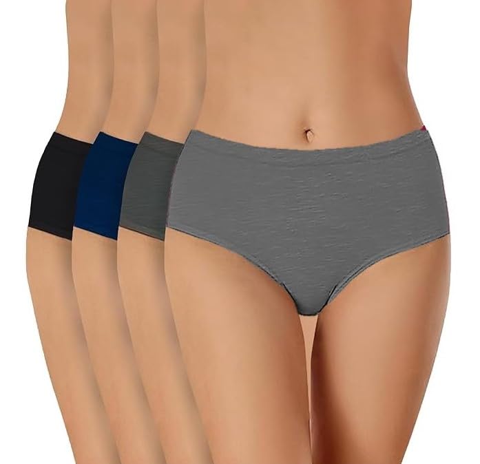 Panties for Women Girls Hipster Briefs Ultra Soft Blended Stretchable Fabric, Stain Free Panty Combo Pack of 4-image-0