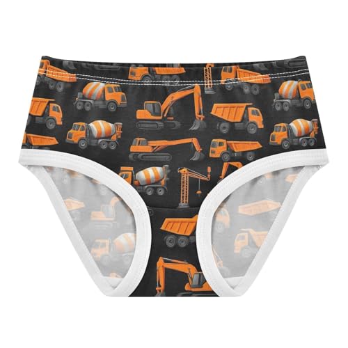 Joisal Girls Underwear Toddlers 2t Cotton Girl Panties Cute Fancy Underpants Briefs Construction Vehicles Excavator Black
