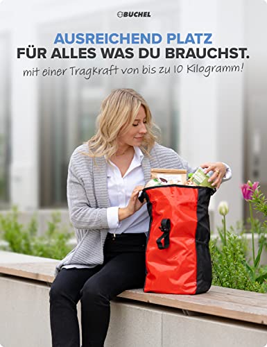 Büchel Unisex Fahrradtasche Aus Tarpaulin Gepäckträgertaschen, Rot, Einheitsgröße EU – Ansicht 4