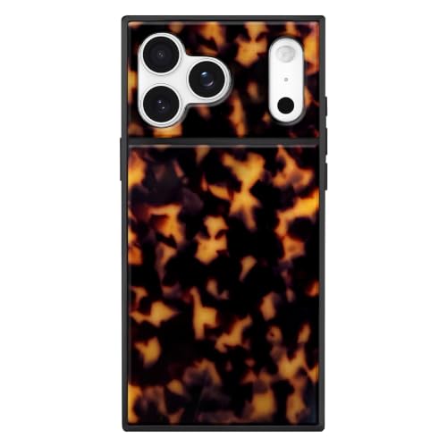 FLAUNT Official Square iPhone 18 Pro Case -Tortoise Shell w/Black Sides - image 1