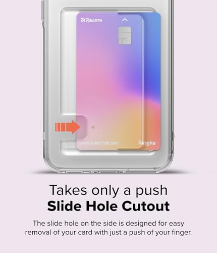 Image of Ringke Fusion Card Compatible with Samsung Galaxy A36 5G / A56 5G Case Back Cover Transparent Hard Back Soft Flexible TPU Bumper with Slim Card Holder Wallet Scratch Resistant Natural Form - Clear