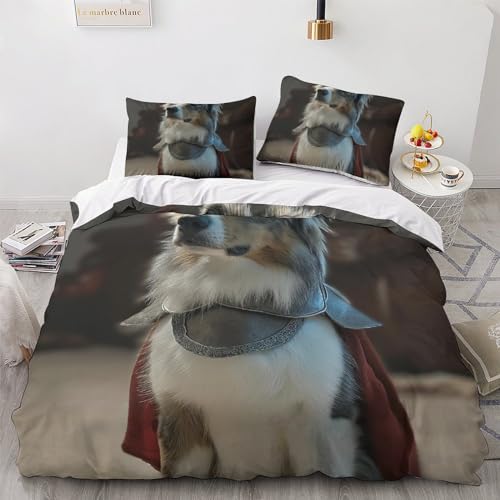 Housse de couette hypoallergénique parure anti-acarien lit mignon chiot - 3