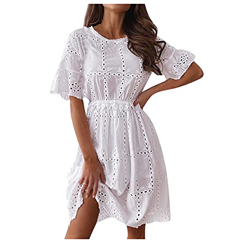 Robe de soirée uni courte pour les terrasses d'été et escapades chic