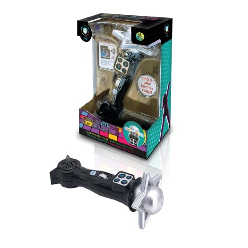 DEQUBE- Micrófono Karaoke inalámbrico con conexión Bluetooth- con distorsionador de Voz Sonido con Efecto Eco- con Luces Brillantes- Muy Ligero-Tamaño 22 cm (916D00039)