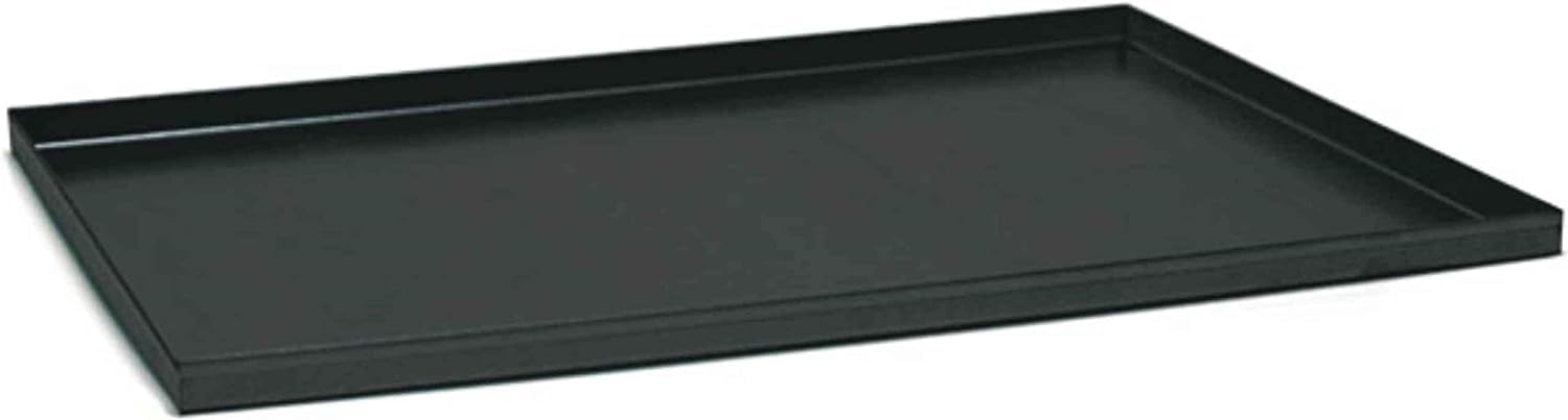 SET 5 TEGLIE PROFESSIONALI RETTANGOLARI DA FORNO IN FERRO BLU, PER PIZZA, DIMENSIONI 60X40 PARETE DRITTA H.2 CM SENZA X SUL FONDO (5XGT60402)