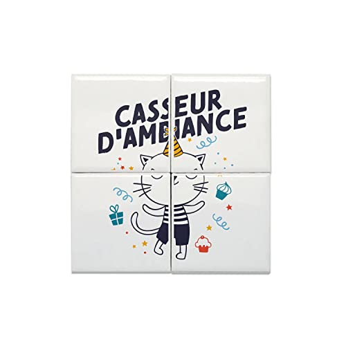 Carreaux céramique décoratifs 20x20 cm avec illustration de chat de haute qualité