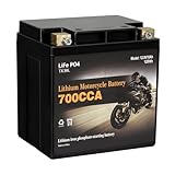 Autocessking YTX30L-BS Lithium Battery, 700A LiFePO4, 12V 10AH for Motorcycles, ...