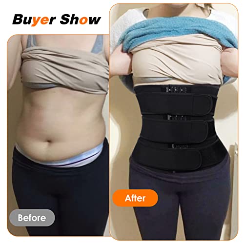 Phateey Waist Trainer For Women Lower Belly Fat Corset Waist Cincher Trimmer Belt Sport Girdle For Workout Fitness - 3 Straps #TOP5