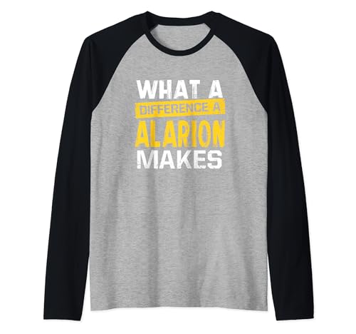 What A Difference A Alarion Makes Funny Name Alarion Raglan Baseball Tee