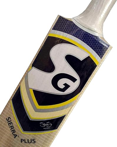 Image of Sg Sierra Plus Kashmir Willow Cricket Bat ( Size: Size 6,Leather Ball ), Multicolour, Wood