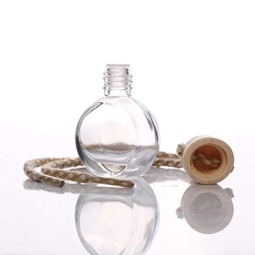 Car Aromatherapy Essential Oil Diffuser Bottle,10 Pack Car Air Freshener Bottle Empty Hanging Perfume Bottle Fragrance Decor Accessories Auto Window Ornament (Round) #TOP2