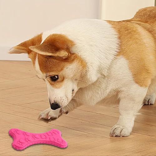 MKEAWWU 3Pcs Robustes Hundespielzeug Knochen geformt Kauspielzeug aus Hartgummi, Zähne reinigen und Zahnfleisch massieren Zähne Beruhigen Jucken Welpe Kauen Spielzeug für mittlere kleine Hunde