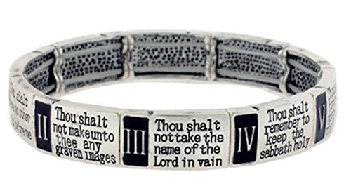 4030037 10 Commandments Stretch Bracelet Christian Scripture Religious Thou2