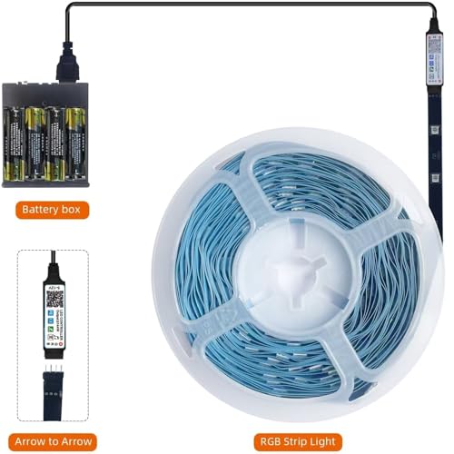 Tira de luces LED RGB de 20 pies con control remoto y app miniatura 2