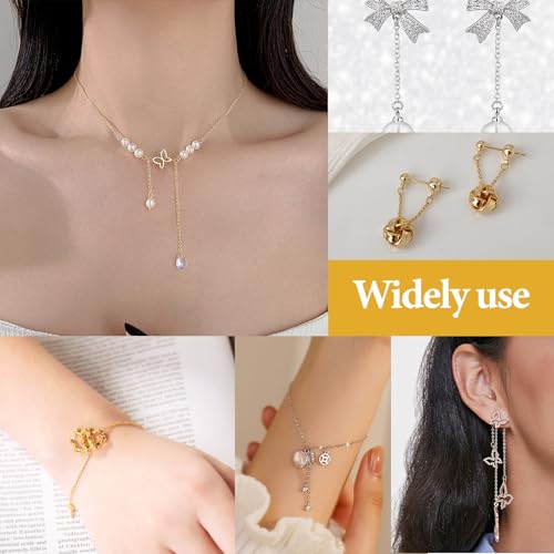 Gold Silver Chain - 2 Rolls 40 Feet/12 M Necklace Bracelet Jewelry Making Chains Kit, Plated 3x4mm Link, Jewelry Curb Plated Cable Chain, for Making Necklace, Earring, Bracelet, DIY Craft Supplies - Image 4