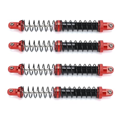 Podazz 4pcs Shock Absorber Set, 1/10 RC Crawler Car Dual-Stage Shock for Axial SCX10 90046 AXI231017 Traxxas TRX-4 D90 (120mm)