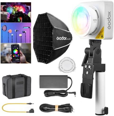 Godox ML100R 110W RGB LED Video Light, 1800K-10000K RGB Video Lig...