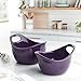 Rachael Ray Ceramics 2-Piece Mixing Bowls Set, Purple