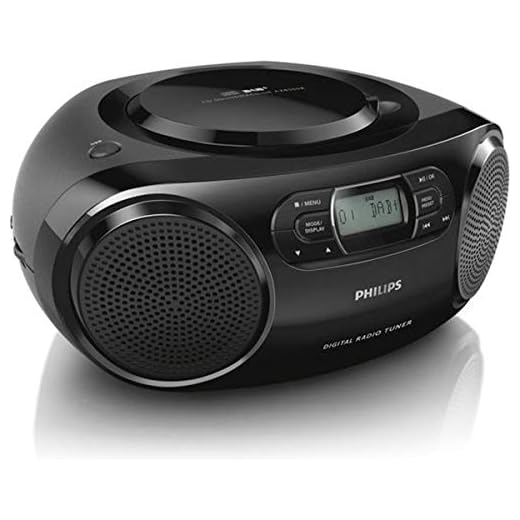 Philips AZB500/12 Bärbara CD-Spelare med Radio DAB+ (DAB+/FM, Dynamic Bass Boost, CD-Skivor, Blandad/Upprepad-Uppspelning, 3,5-mm-Ljudingång) Svart - 2020/2021 Modell