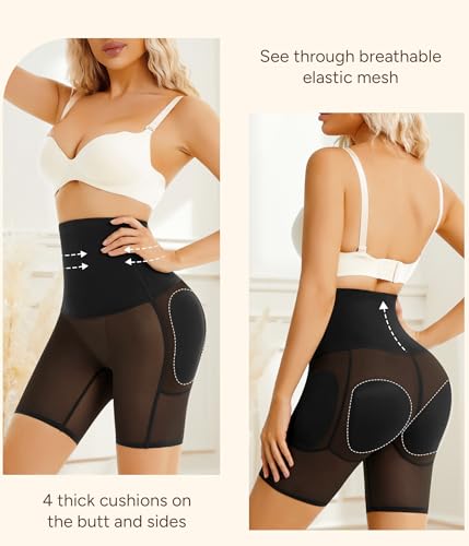 Irisnaya Women Shapewear Control Panties Body Shaper Butt Lifter Padded Hip Enhancer Seamless Underwear Hi- Waist Short3
