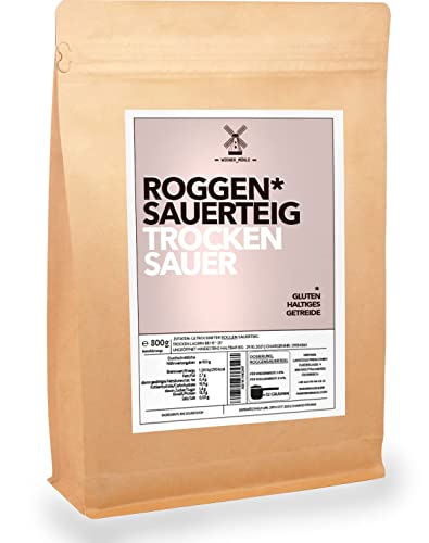 Roggen-Sauer-Teig-Pulver getrocknet 800g selbst gemachtes Brot backen mit Natur Trockensauer Cover