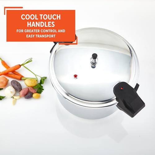 image for IMUSA USA A417-80807 16Qt Jumbo Stovetop Pressure Cooker with Regulato