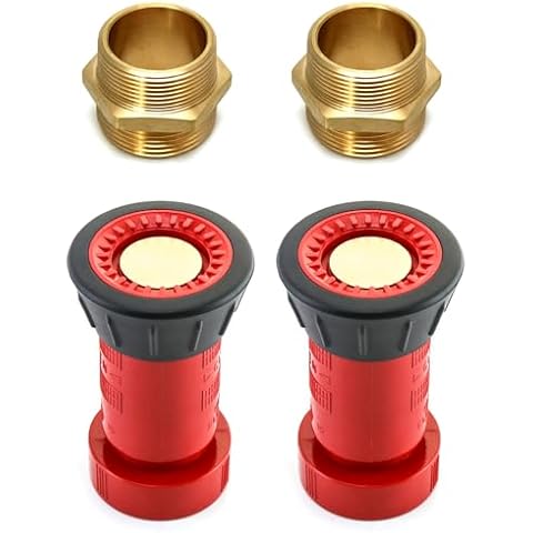 QWORK Brass Fire Hose Nozzle Set Cover