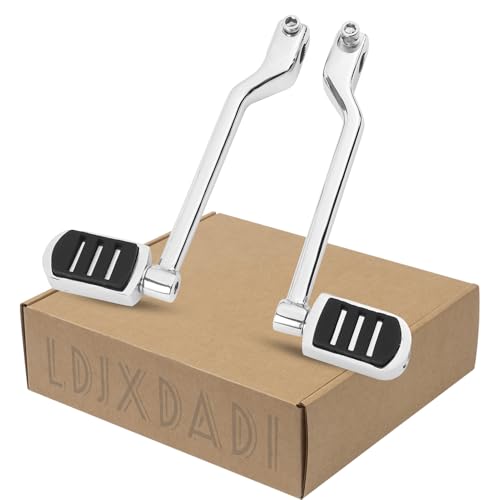 LDJXDADI Heel Toe Shifter Lever Pegs Front Rear Shift Peg Fit for Harley Touring Street Glide Road King Road Glide Electra Glide 1988-2024 FL Softail 1986-2017 Trike 2008-2024 Chrome