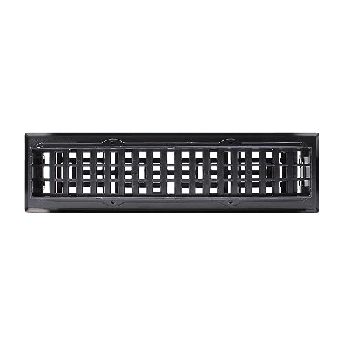 Decor Grates AJH212-BLK Oriental Floor Register, 2x12 Inches, Textured Black by Decor Grates - Used condition - Image 7