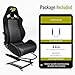FREEMOTOR802 Reclining Sim Racing Seat with Dual Lock Slide Rail, Universal Fit Ergonomic Performance Car Sport Seat, Adjustable Lumbar Support, Black Suede + Gray Mesh Fabric, 1PC