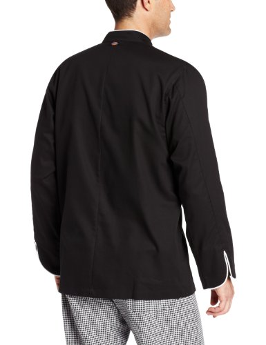 Dickies Men's Black Egyptian Cotton Chef Coat