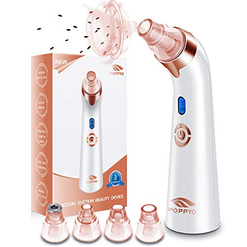 Blackhead Remover Pore Vacuum - Electric Blackhead Vacuum Cleaner Blackhead Extractor Tool Device Comedo Removal Suction Beauty Device for Women(Rose Gold)