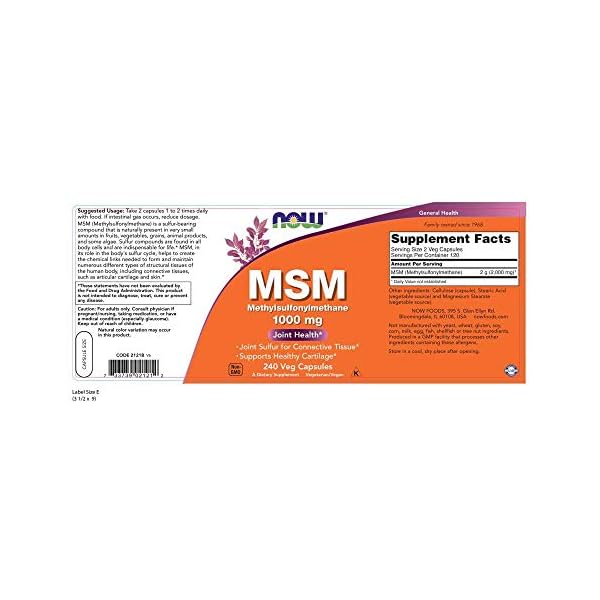 NOW-Supplements-MSM-Methylsulfonylmethane-1000-mg-Joint-Health-240-Veg-Capsules NOW Supplements, MSM (Methylsulfonylmethane) 1,000 mg, Joint Health*, 240 Veg Capsules