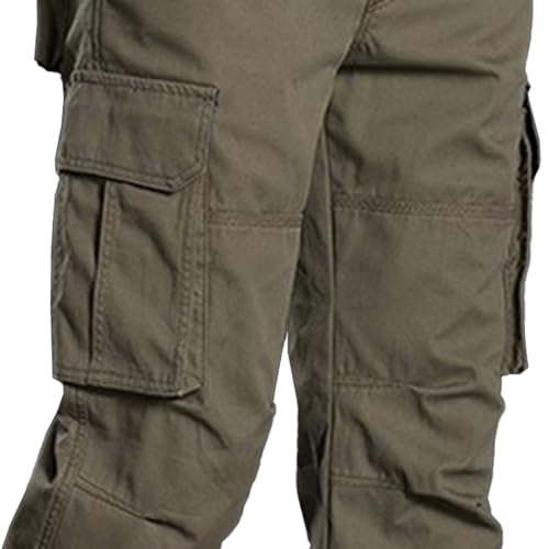 DGHM-JLMY Men's Overalls Thin Straight Multi Pocket Loose Trousers Casual Trousers Athletic Outdoor Sports Pants3