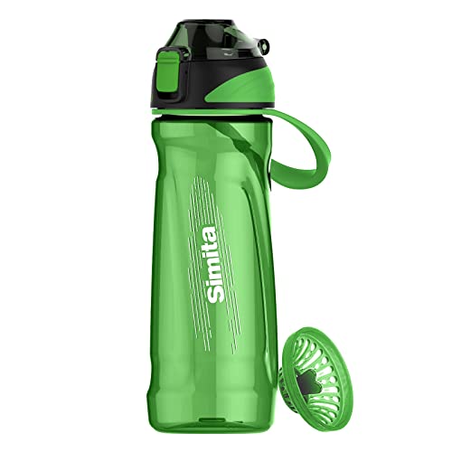 Fjbottle Sport Trinkflasche Tritan 650ML + Sieb - 1-Klick-Öffnung - BPA Frei Auslaufsichere Wasserflasche für Fahrrad, Fitness, Uni, Outdoor - Leichte Sportflasche Cover