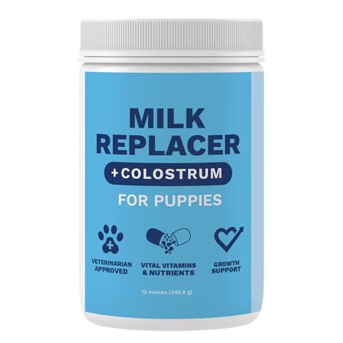 Under the Weather Puppy Milk Replacer Powder + Colostrum | Puppy Milk Replacement Formula | Nutrient-Rich Formula with Colostrum for Immune & Digestive Support 12 oz