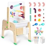 Bolocon Kids Sand & Water Table – Outdoor Sensory Play Table w/Vertical Clear Top Panel for Painting and Suction Cup Toys for Toddlers