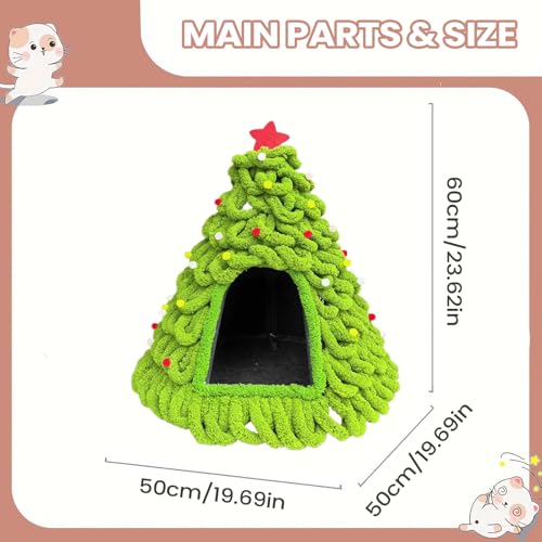 Maison pour chat de Noël à offrir en cadeau pour abri chaud de chaton - 6