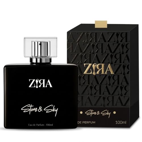 Image of ZIRA Stone & Sky Eau de Parfum - Fruity Citrus Woody Scent for Men & Unisex, Fresh Pineapple & Apple Notes, Premium Long-Lasting Fragrance (100ml)