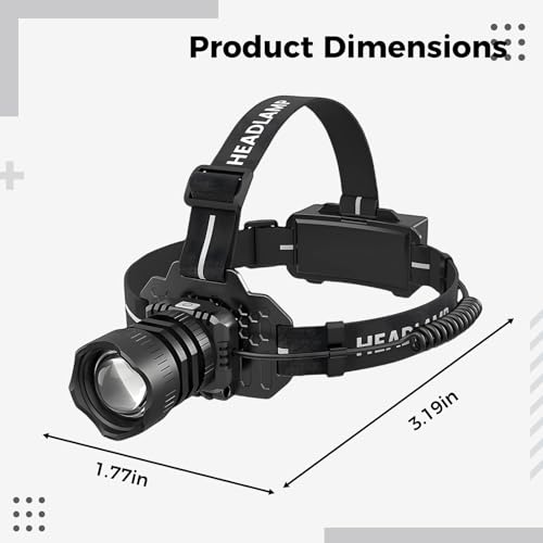 Linterna frontal P50 para cortes de luz y senderismo con pantalla 5