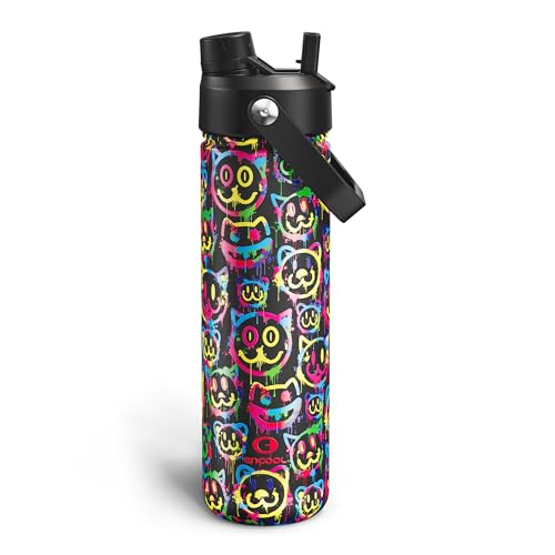 With Straw Stainless Steel Water Bottle, Leak-proof, Bpa-fre